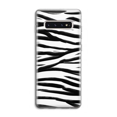 Zebra pattern: Samsung Galaxy S10 4G Transparant Hoesje