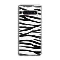 Zebra pattern: Samsung Galaxy S10 4G Transparant Hoesje