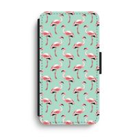 Flamingoprint groen: iPhone XS Max Flip Hoesje
