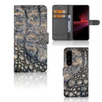 Sony Xperia 1 III | Telefoonhoesje | Met pasjeshouder | Krokodillenprint