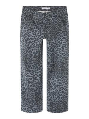Name it winter broek meisjes - grijs - wide leg fit - NkfRose