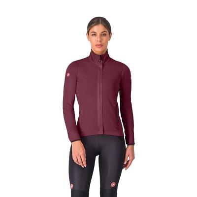 Castelli Alpha 150 W jacket lange mouw deep bordeaux dames