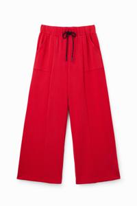 Zachte Wide leg broek - RED - S