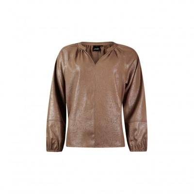 Poools - Bruin | Dames | Blouse | Bruin | 46 | regular | Kamst mode