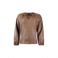Poools - Bruin | Dames | Blouse | Bruin | 42 | regular | Kamst mode