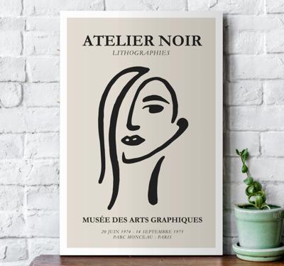 Litho schilderij in tentoonstellingsstijl