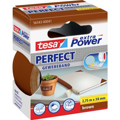 tesa PERFECT 56343-00041-03 Textieltape tesa extra Power Bruin (l x b) 2.75 m x 38 mm 1 stuk(s) tesa PERFECT 56343-00041-03 Textieltape tesa extra Power Bruin (l x b) 2.75 m x 38 mm 1 stuk(s)