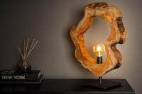 Handgemaakte tafellamp ORGANIC ARTWORK 55cm natuurlijk teakhout - 44683