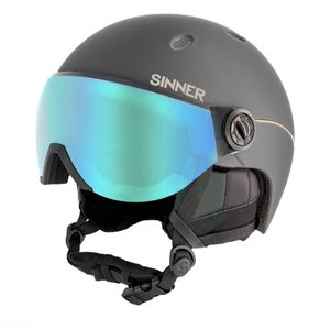 Sinner Titan Visor skihelm - Mat Donkergrijs - 55-58 cm