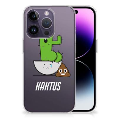 Apple iPhone 14 Pro Telefoonhoesje met Naam Cactus Poo