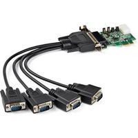 StarTech.com 4-poorts PCI Express RS232 seriële adapterkaart 16950 UART low profile