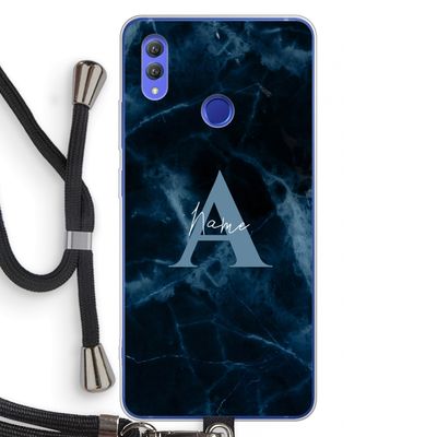 Midnight Marble: Honor Note 10 Transparant Hoesje met koord