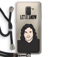 Let It Snow: Samsung Galaxy A8 (2018) Transparant Hoesje met koord