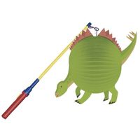 Dinosaurus bol lampion 25 cm met lampionstokje