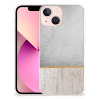 iPhone 13 mini | Bumper Hoesje | Wood Concrete