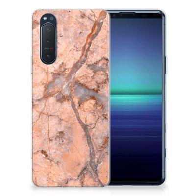 Sony Xperia 5II | TPU | Siliconen hoesje | Marmer Oranje