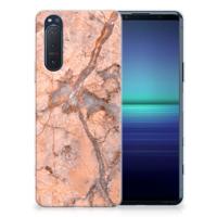 Sony Xperia 5II | TPU | Siliconen hoesje | Marmer Oranje