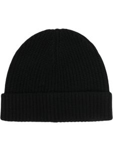 Filippa K bonnet en laine à design nervuré - Noir