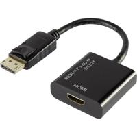 Renkforce RF-4222524 DisplayPort / HDMI Adapter [1x DisplayPort stekker - 1x HDMI-bus] Zwart Vergulde steekcontacten 10.00 cm - thumbnail