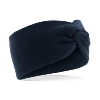 Beechfield winter hoofdband Twist - oorwarmer - navy blauw - gebreide look