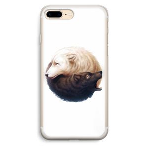 Yin Yang Wolves: iPhone 7 Plus Transparant Hoesje