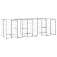 Hondenkennel 12,1 m² gegalvaniseerd staal