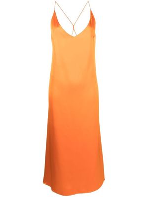 Blanca Vita robe longue Arise Maraso à col bénitier - Orange