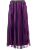 Fabiana Filippi pleated tulle midi skirt - Violet - thumbnail