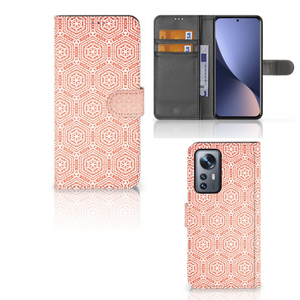 Xiaomi 12 Pro Telefoon Hoesje Pattern Orange