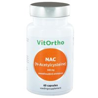 VitOrtho NAC N-Acetyl cysteine 500 mg (60 caps) - thumbnail