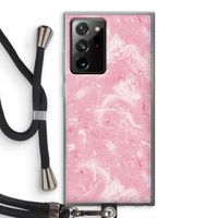 Abstract Painting Pink: Samsung Galaxy Note 20 Ultra / Note 20 Ultra 5G Transparant Hoesje met koord