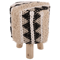 Krukje Aida Ø30 x 40 cm zwart + naturel - thumbnail