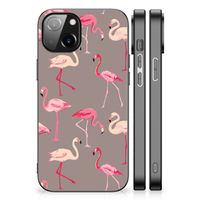 Apple iPhone 14 Dierenprint Telefoonhoesje Flamingo