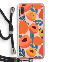 Perzik: Samsung Galaxy A20e Transparant Hoesje met koord