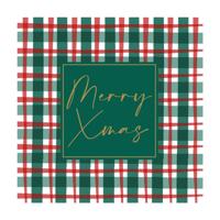 Duni servetten xmas check 24x24cm