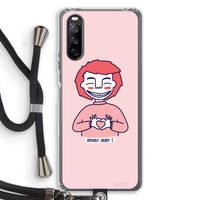 Hartje: Sony Sony Xperia 10 III Transparant Hoesje met koord