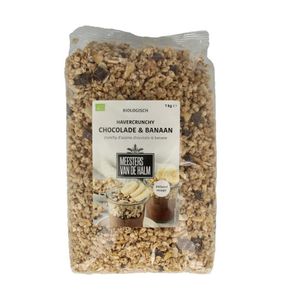 Havergranola crunchy chocolade/banaan bio