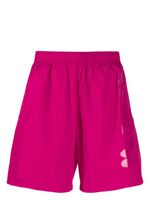 Alexander McQueen short de bain à logo imprimé - Rose - thumbnail