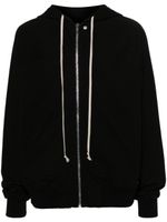 Rick Owens hoodie en coton biologique à femreture zippée - Noir