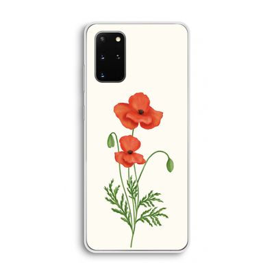 Red poppy: Samsung Galaxy S20 Plus Transparant Hoesje