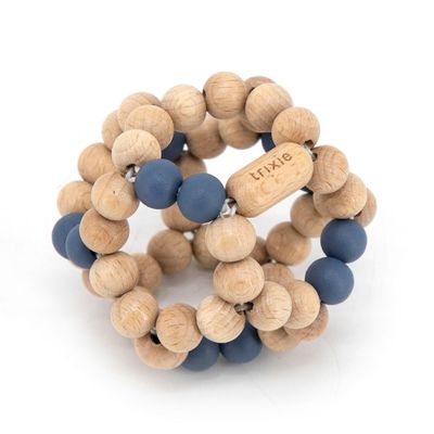 Trixie houten kralenbal blauw