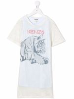 Kenzo Kids robe à imprimé tigre - Tons neutres