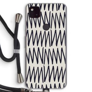 Marrakech Zigzag: Pixel 4a 5G Transparant Hoesje met koord