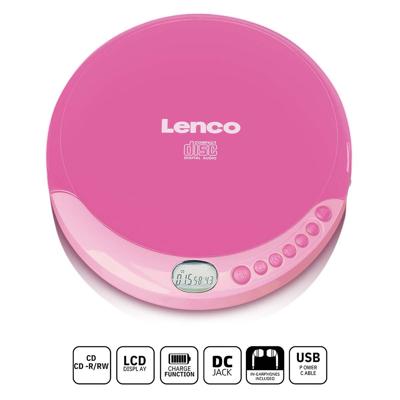 LENCO CD-011PK - Portable CD speler met oplaadfunctie - Roze LENCO CD-011PK - Portable CD speler met oplaadfunctie - Roze