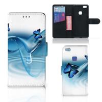 Huawei P10 Lite | Telefoonhoesje | Met pasjeshouder | Vlinders
