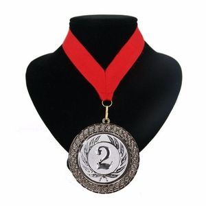 Kampioensmedaille nr. 2 aan rood lint