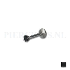 Labret 1.2 mm diamant zwart