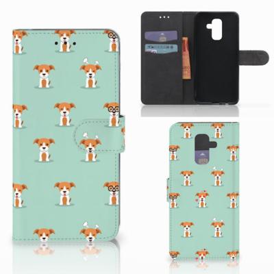 Samsung Galaxy A6 Plus 2018 | Telefoonhoesje | Met pasjeshouder | Pups