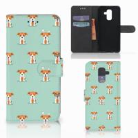 Samsung Galaxy A6 Plus 2018 | Telefoonhoesje | Met pasjeshouder | Pups