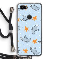 Manta: Pixel 3a Transparant Hoesje met koord Manta: Pixel 3a Transparant Hoesje met koord